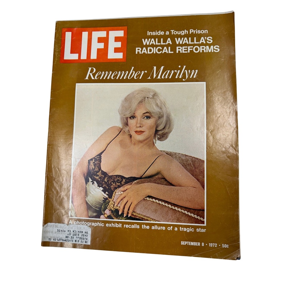Vintage LIFE Magazine September 8 1972 Marilyn Monroe Walla Walla Prison Reform